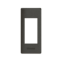 Placca profilato 1 modulo antracite per installazione elettrica incasso design moderno