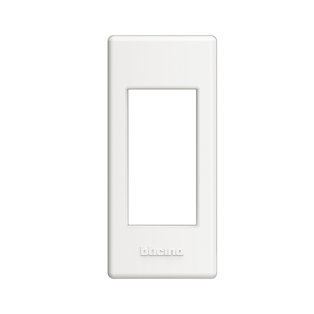 Placca profilato 1 modulo bianca per installazione su profilati impianti elettrici domestici e professionali