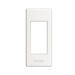 Placca profilato 1 modulo bianca per installazione su profilati impianti elettrici domestici e professionali