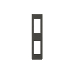 Placca profilato 2 moduli supporto integrato antracite installazione su profilati
