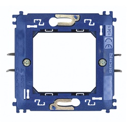 Supporto unico 2 moduli LivingLight fissaggio graffette per installazioni elettriche incasso