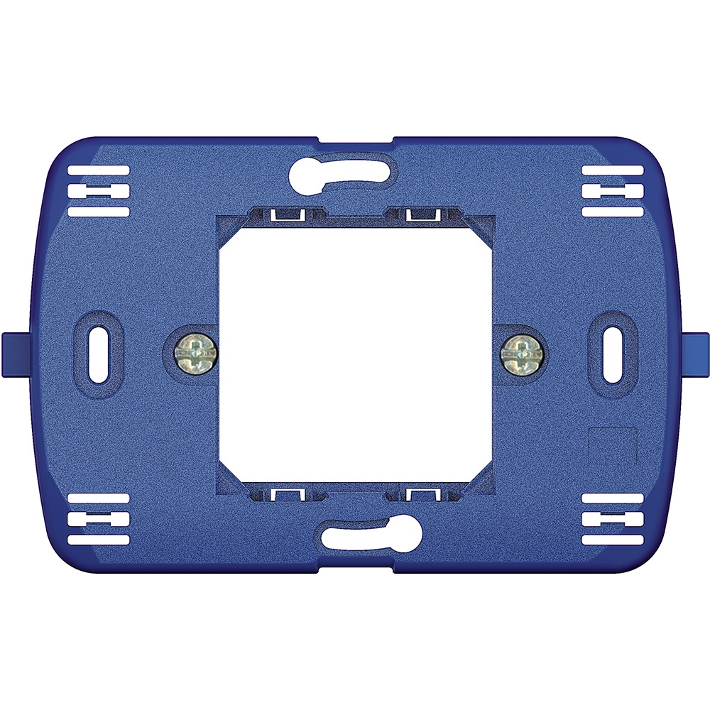 Supporto 2 moduli fissaggio graffette per scatole incasso