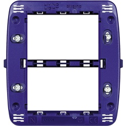 Supporto unico 3+3 moduli per placche Living Light fissaggio viti quadro