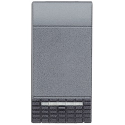 Pulsante elettrico 1P NC 10A 1 modulo antracite per controllo circuiti elettrici