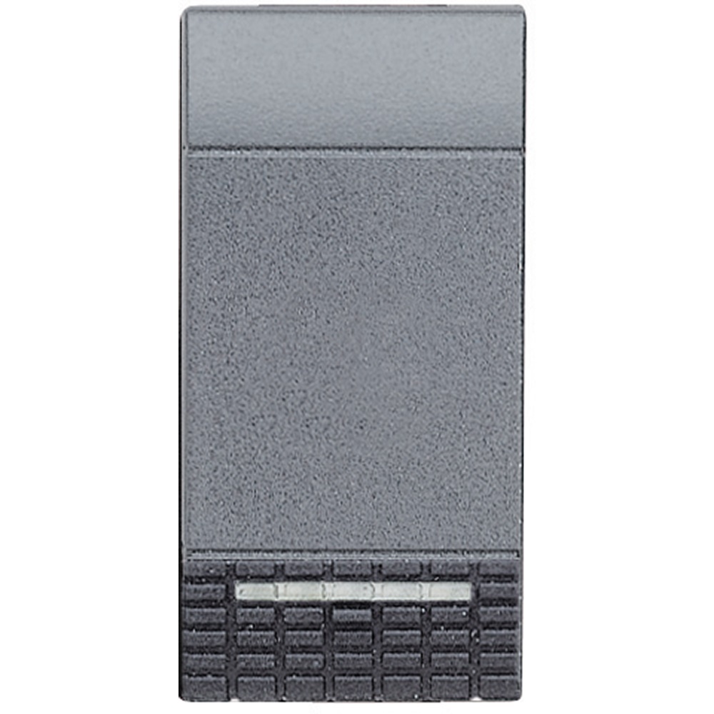 Pulsante NO 2 poli 10A 250Vac antracite uso elettrico civile e industriale