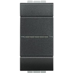 Deviatore 1P 10A assiale antracite uso domestico e professionale