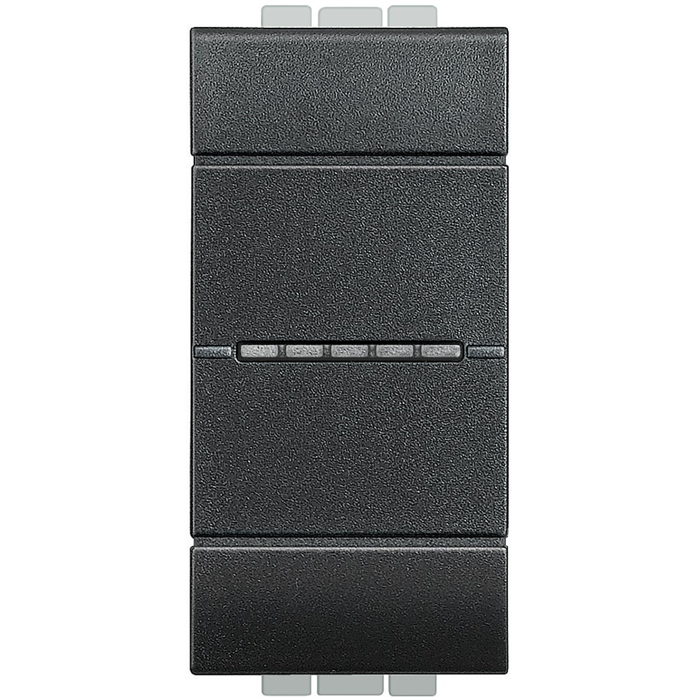 Invertitore leva singola 16A 1 modulo antracite per impianti elettrici civili e industriali