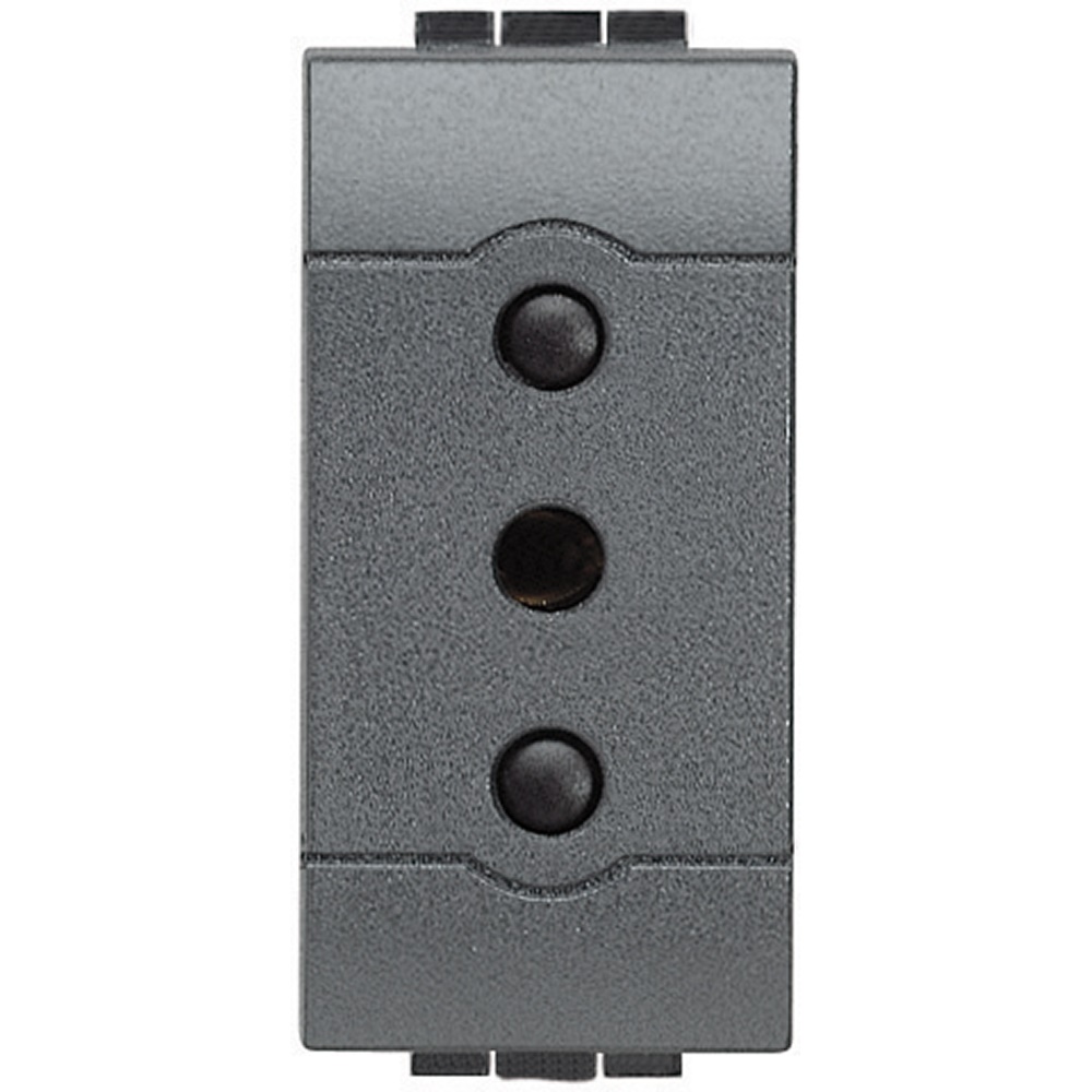 Presa elettrica 2P+T 10A 250V incasso antracite sicurezza domestica e professionale