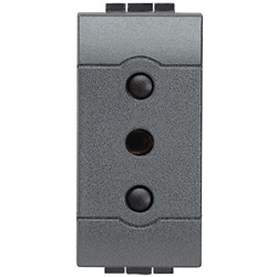 Presa elettrica 2P+T 10A 250V incasso antracite sicurezza domestica e professionale
