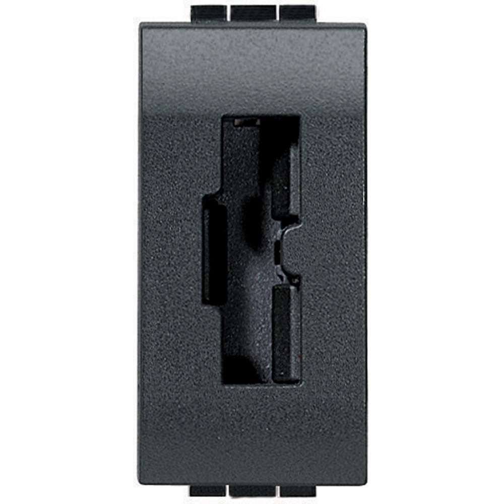 presa sicurezza irreversibile 2P+T 10A 250V antracite per uso living interno