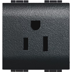 Presa elettrica 2P+T 15A 125VAC standard americano antracite per impianti domestici e professionali