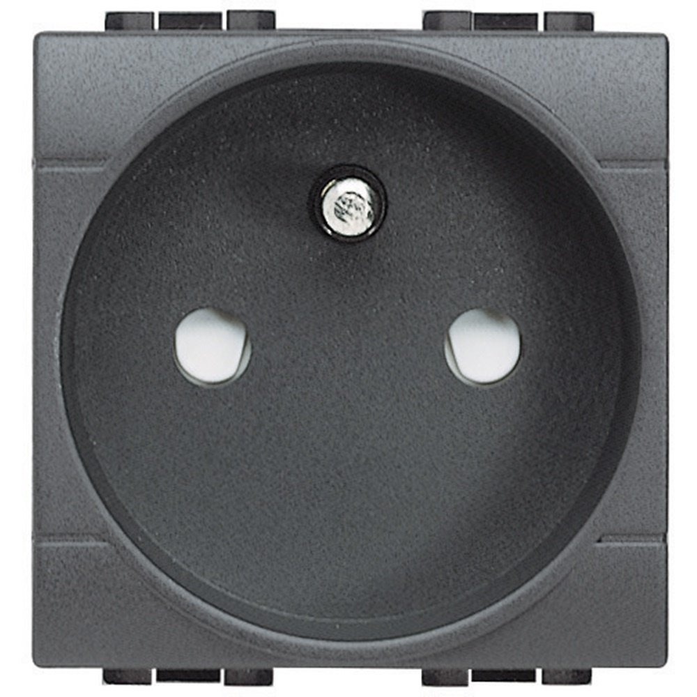 presa elettrica incasso 2P+T 10/16A standard Franco-Belga antracite uso domestico e professionale