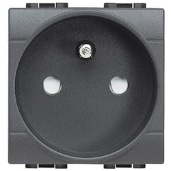 presa elettrica incasso 2P+T 10/16A standard Franco-Belga antracite uso domestico e professionale
