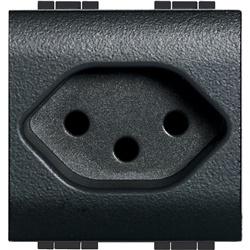 presa 2P+T 10A 250Vac tipo 13 standard Svizzera antracite living int