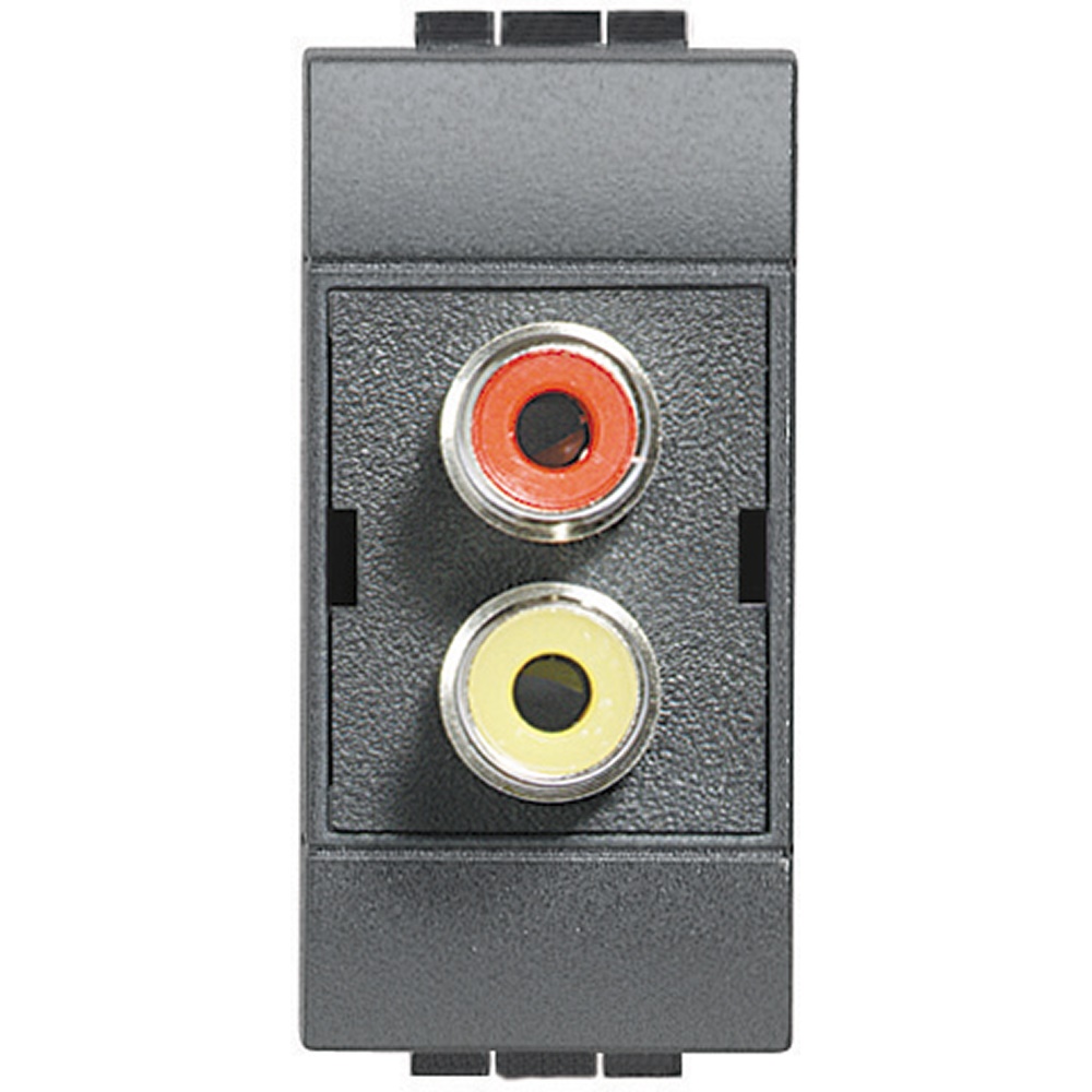 Modulo doppio RCA Living International per impianti audio residenziali