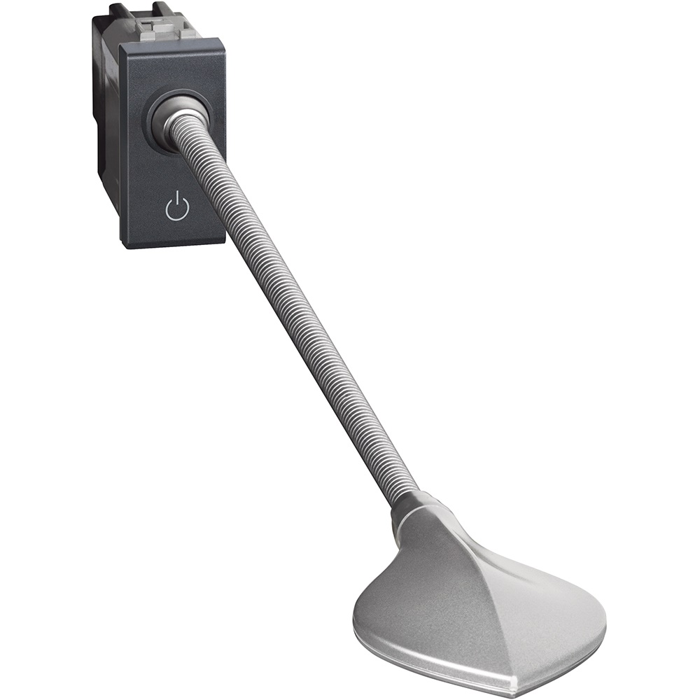 Lampada da lettura LED dimmerabile con braccio flessibile 31 cm antracite per letto