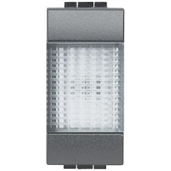 Portalampada spia trasparente living int con diffusore per LED antracite per uso interno