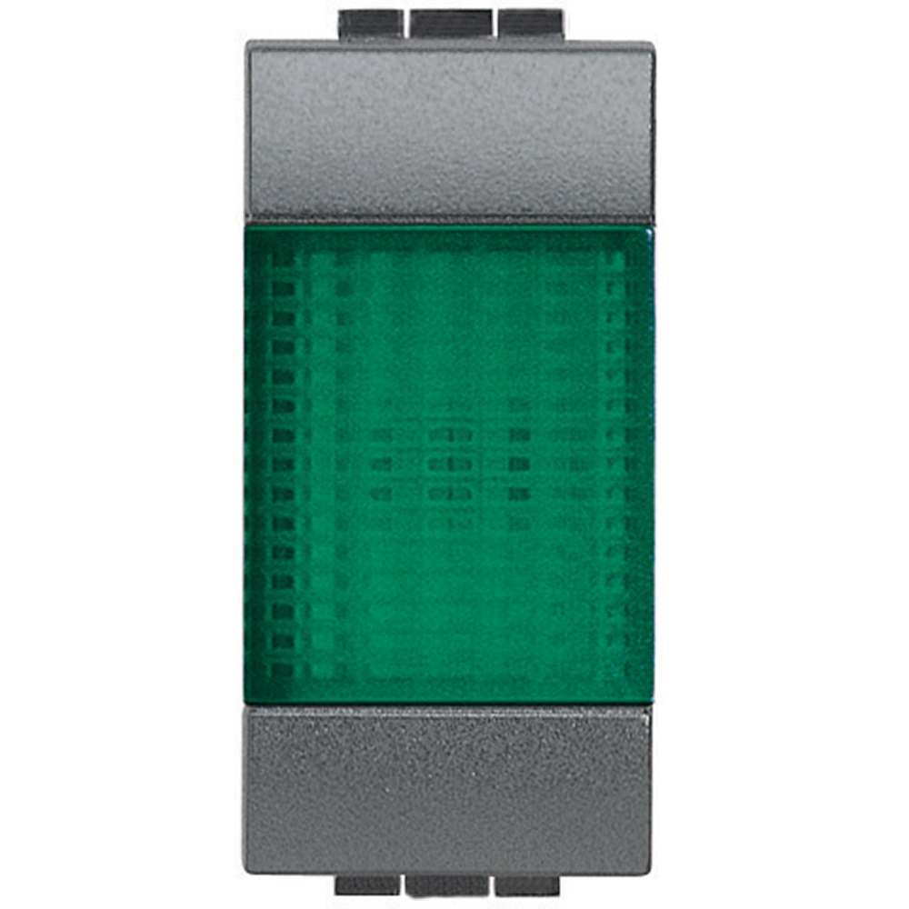 Portalampada spia verde antracite per LED living int compatibile LN4742V12T LN4742V230T