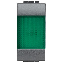 Portalampada spia verde antracite per LED living int compatibile LN4742V12T LN4742V230T