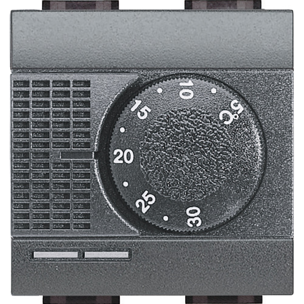 Termostato ambiente LIVING INT antracite 230V uscita relè 2A per riscaldamento e condizionamento