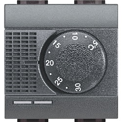 Termostato ambiente LIVING INT antracite 230V uscita relè 2A per riscaldamento e condizionamento