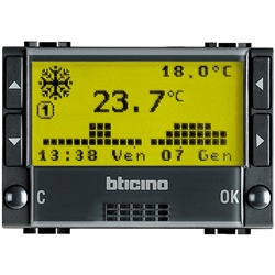 Cronotermostato incasso giornaliero/settimanale batterie per riscaldamento condizionamento display retroilluminato