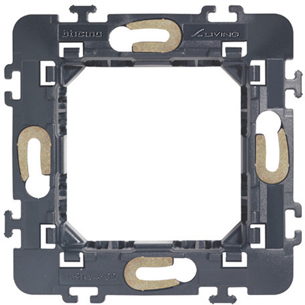 Supporto incasso Living International 2 moduli 71x7 mm fissaggio viti