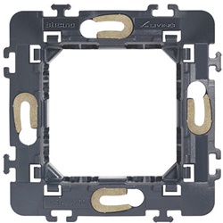 Supporto modulare incasso 2 moduli 71x71 mm fissaggio viti impianti elettrici domestici e professionali
