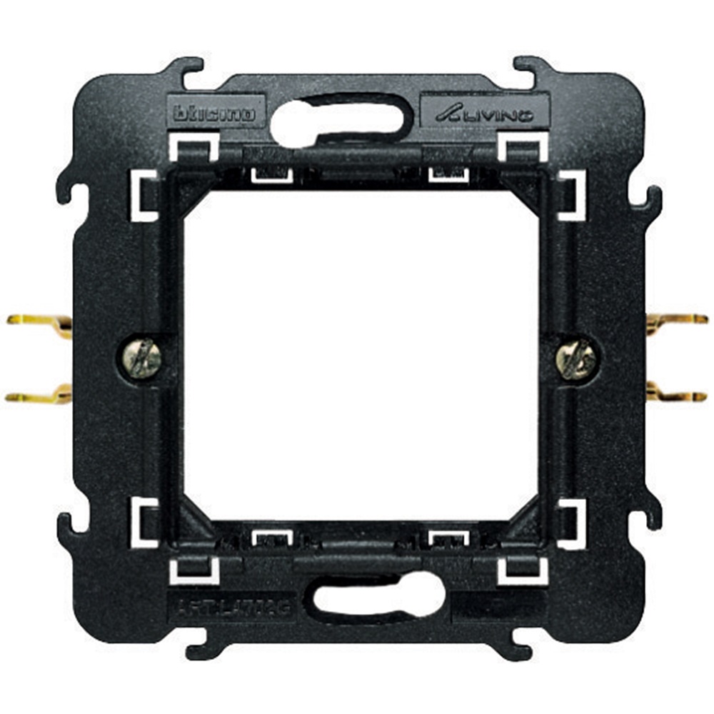Supporto modulare Living International 2 moduli 71x71 mm per impianti elettrici residenziali e commerciali