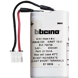 Batteria Ni-Cd 2,4V 600mAh per lampada emergenza 4 moduli impianti elettrici
