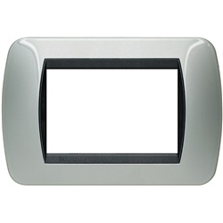 Placca incasso 3 moduli alluminio interno residenziale commerciale