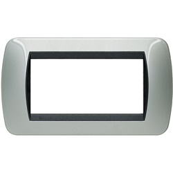 Placca 4 posti alluminio metallo per living interno moduli multipli
