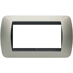 Placca 4 Posti Titanio Living Light 