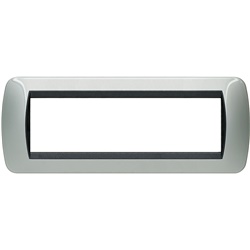 Placca incasso 7 posti alluminio design moderno per ambienti residenziali e commerciali