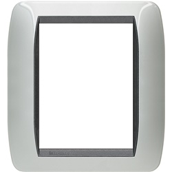 Placca incasso alluminio 3+3 posti design modulare per impianti elettrici residenziali e professionali
