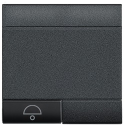 Copritasto 2 moduli con luce integrata antracite per impianti elettrici standard