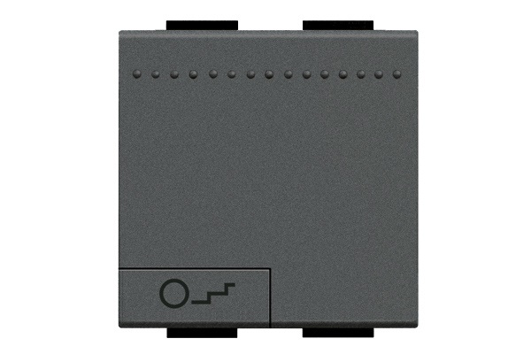 Copritasto luce scale 2 moduli antracite design moderno alta qualità sicurezza impianti elettrici