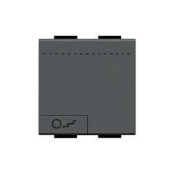 Copritasto luce scale 2 moduli antracite design moderno alta qualità sicurezza impianti elettrici
