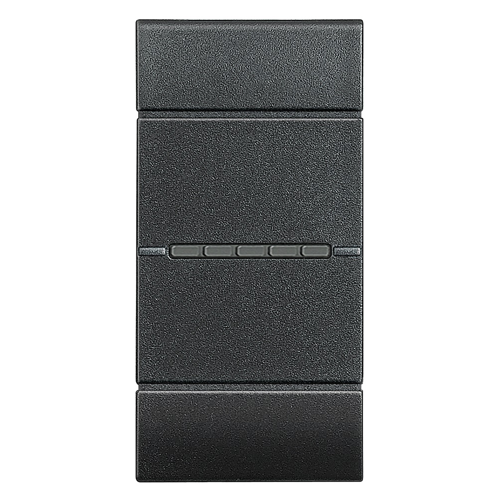 Copritasto comando assiale 1 modulo illuminabile antracite per comandi elettrici