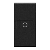 Copritasto interruttore 1 modulo con luce integrata antracite per impianti elettrici residenziali e professionali