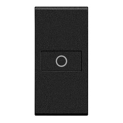 Copritasto interruttore 1 modulo con luce integrata antracite per impianti elettrici residenziali e professionali