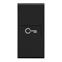 copritasto con lente illuminabile simbolo chiave 1 modulo antracite per comandi assiali