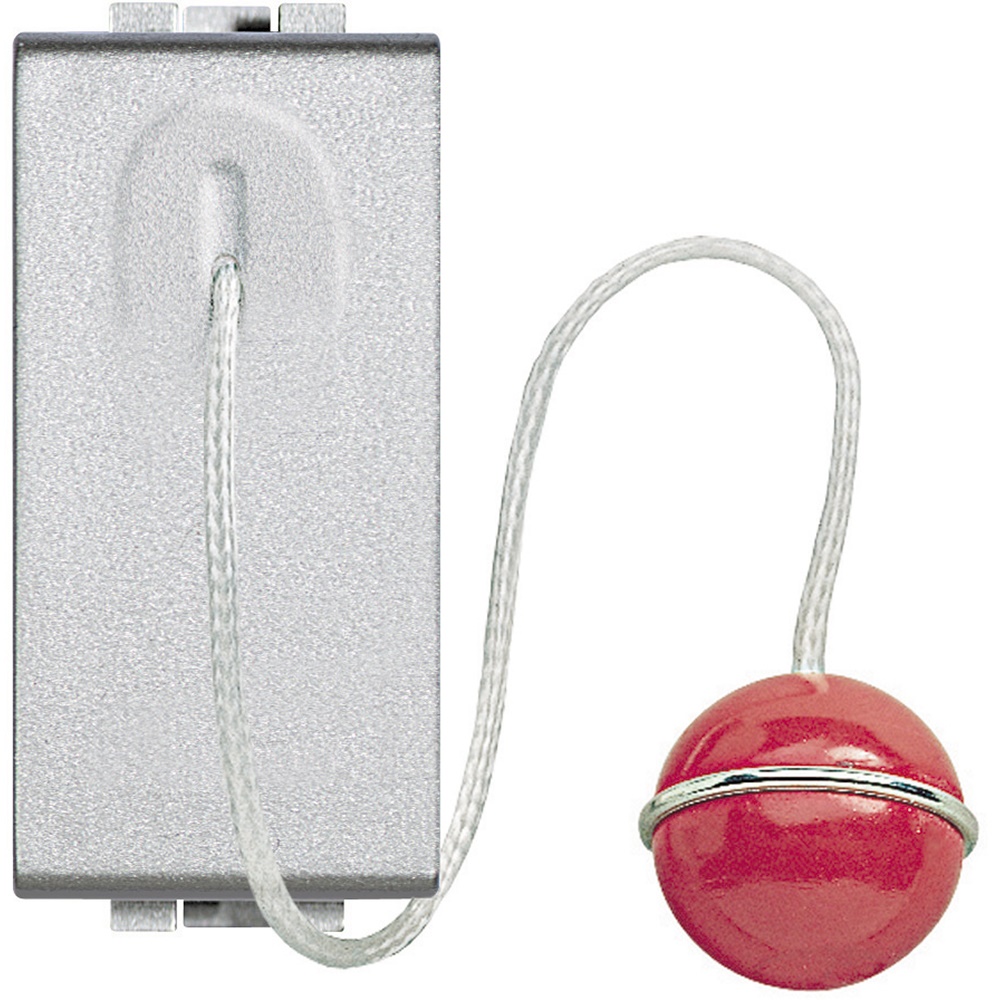 Pulsante elettrico 1P NO 10A tirante comando circuiti allarme bagno residenziale commerciale