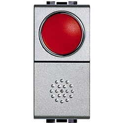 Pulsante con portalampada rosso integrato comando elettrico industriale e civile semplice affidabile