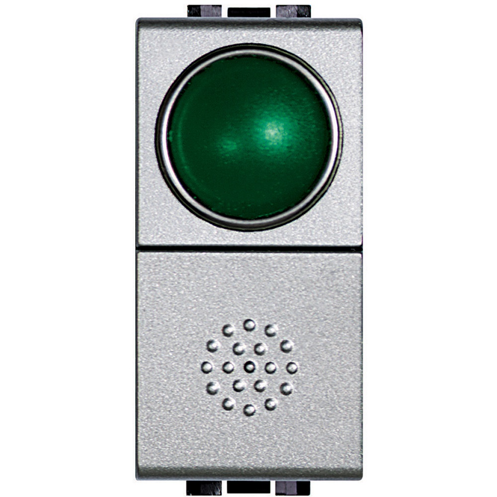 Pulsante con portalampada verde Light Tech per impianti elettrici industriali