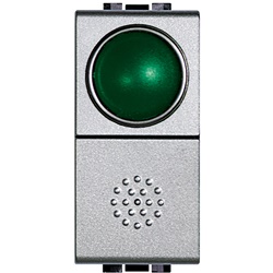 Pulsante con portalampada verde Light Tech per impianti elettrici industriali