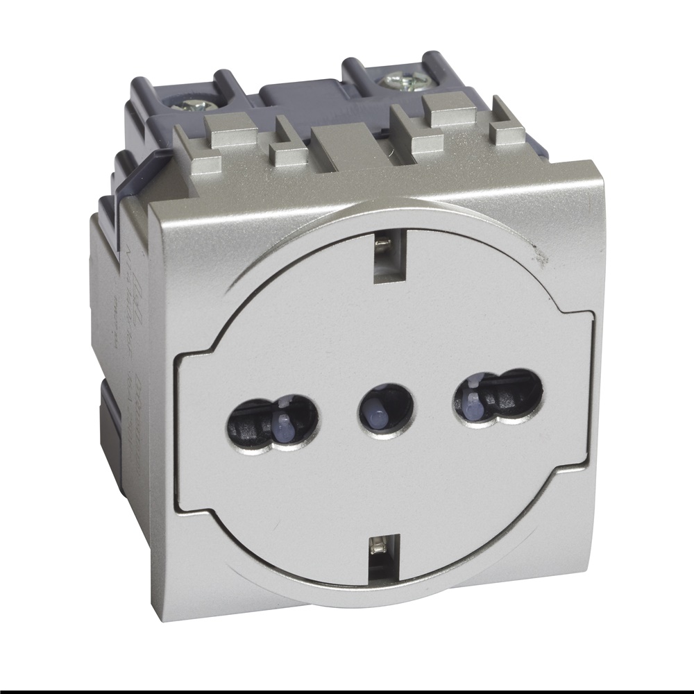 Presa elettrica standard tedesco-italiano 16A 2P+T flat sicurezza uso domestico e professionale
