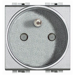 Presa elettrica 2P+T 10/16A standard Franco/Belga con alveoli schermati per uso residenziale e commerciale