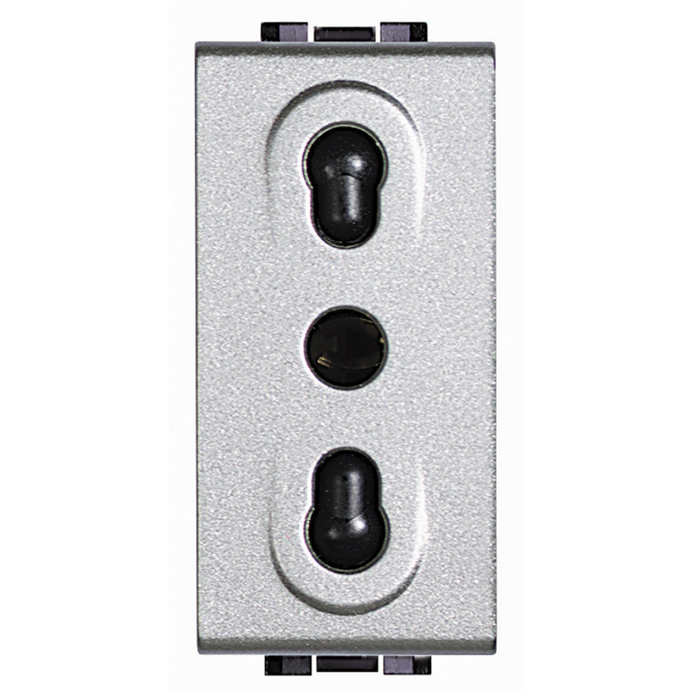 Presa elettrica bipasso 2P+T 10/16A 250V per installazioni civili e industriali