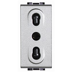 Presa elettrica bipasso 2P+T 10/16A 250V per installazioni civili e industriali